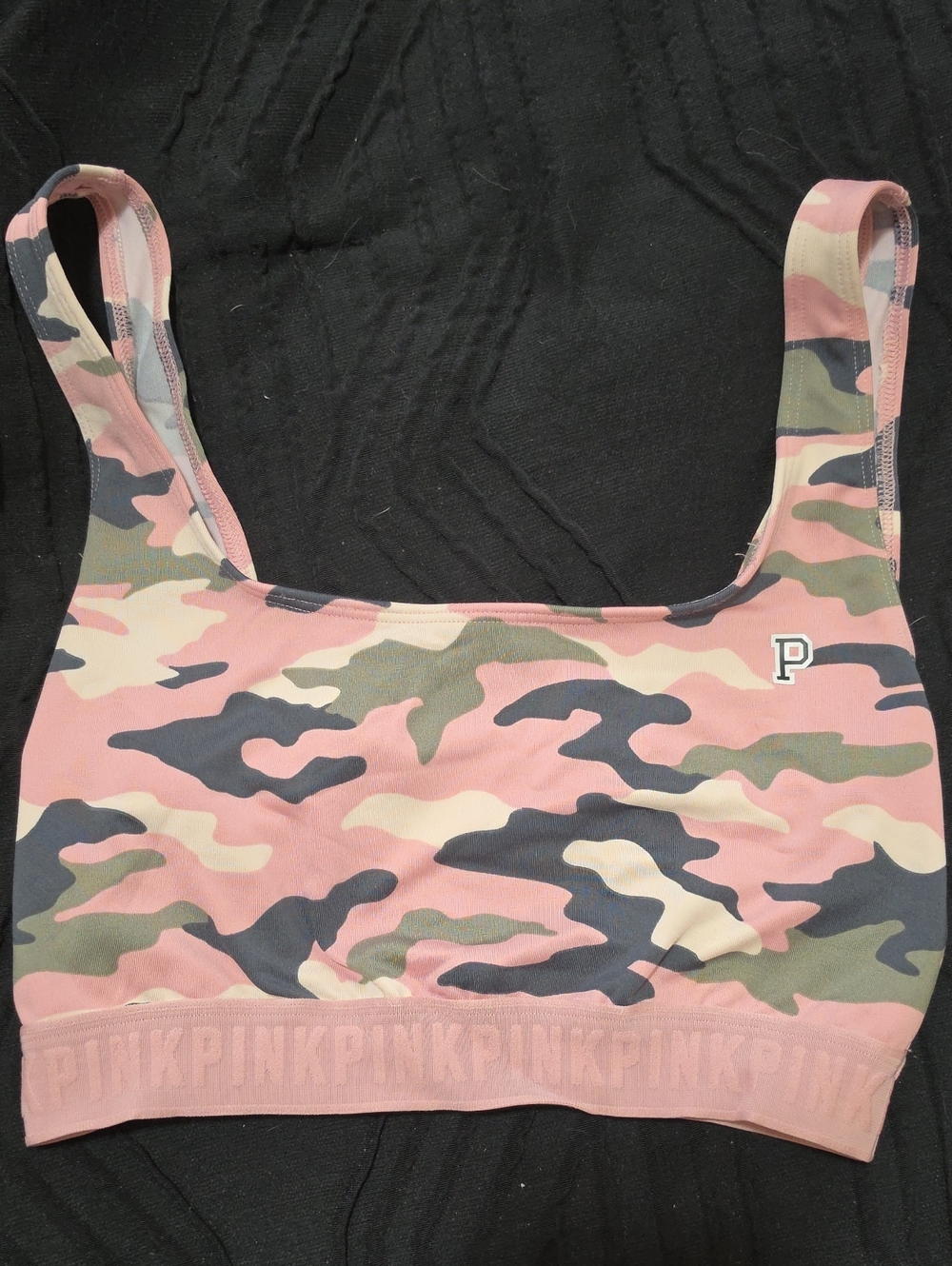 PINK Victoria's Secret Pink Camo Scoop Bralette